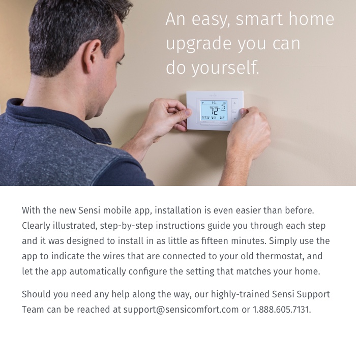 Emerson Sensi WiFi Thermostat for Smart HomeST55 The Home Depot